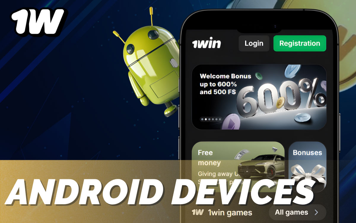 List of Android devices compatible with 1win app including Samsung, Redmi, Realme, OPPO, Vivo, OnePlus, Poco, Motorola