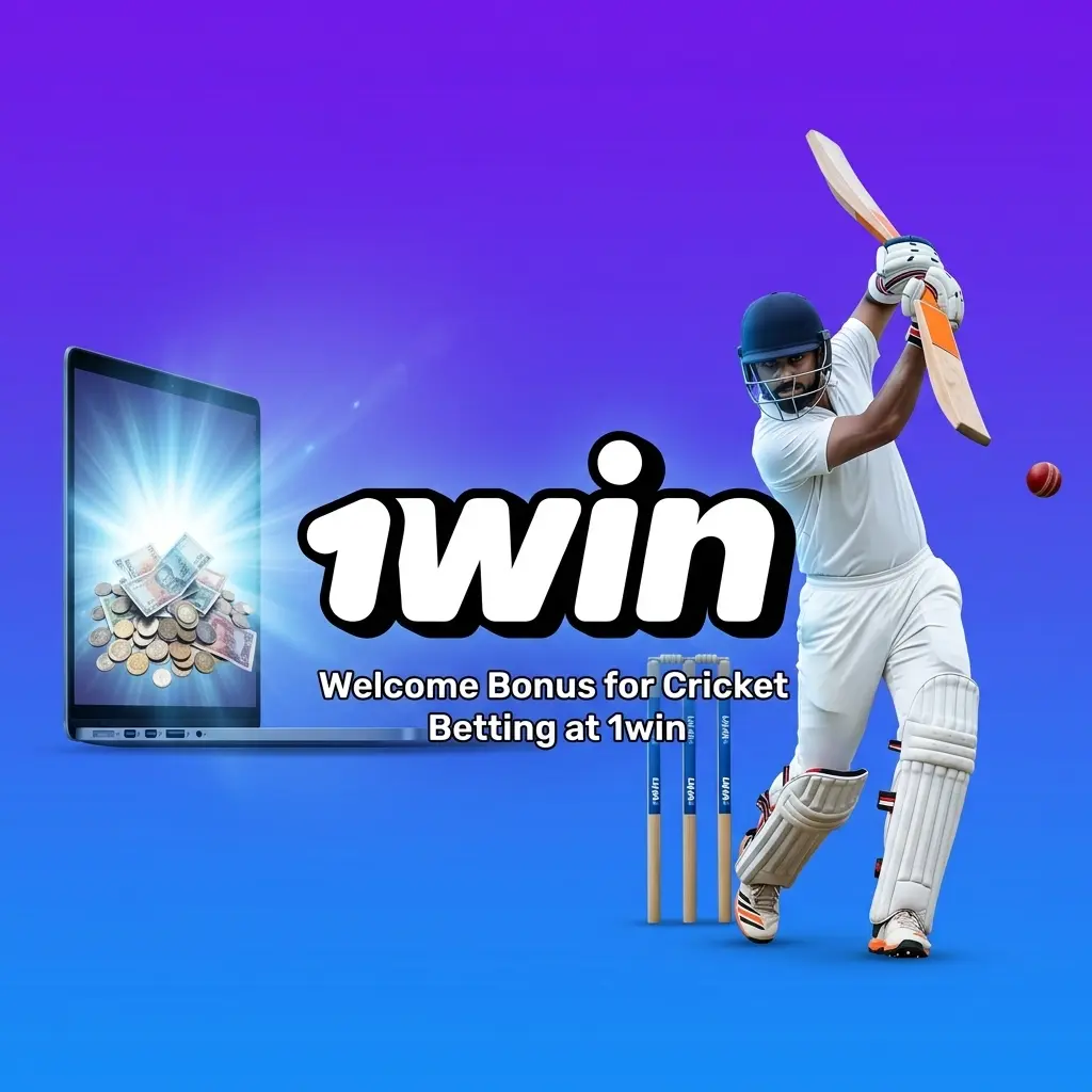 1win welcome bonus for cricket betting showing four-deposit structure with up to 170% bonus for Indian users